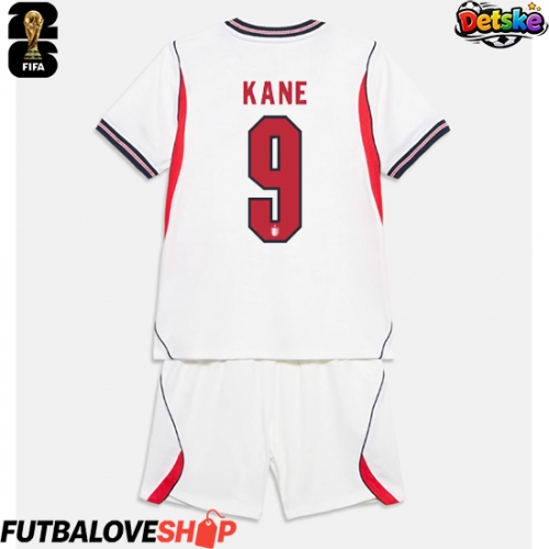 Dres Anglicko Harry Kane #9 Domáci pre deti MS 2026 Krátky Rukáv (+ trenírky)